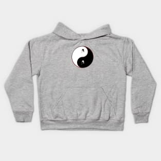 yin yang balance harmony design eastern philosophy skiing Kids Hoodie